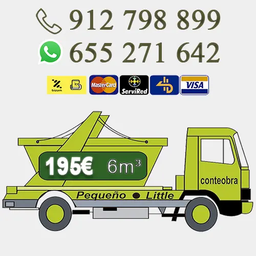 Sacas escombro en Villaverde